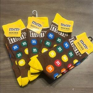 NEW M&M’s Crew Socks x FOUR PAIRS!